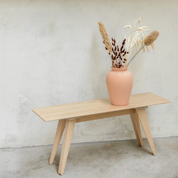 A modern, Scandinavian inspired Brenin Bench Seat made from Birch plywood with natural wood veneer.